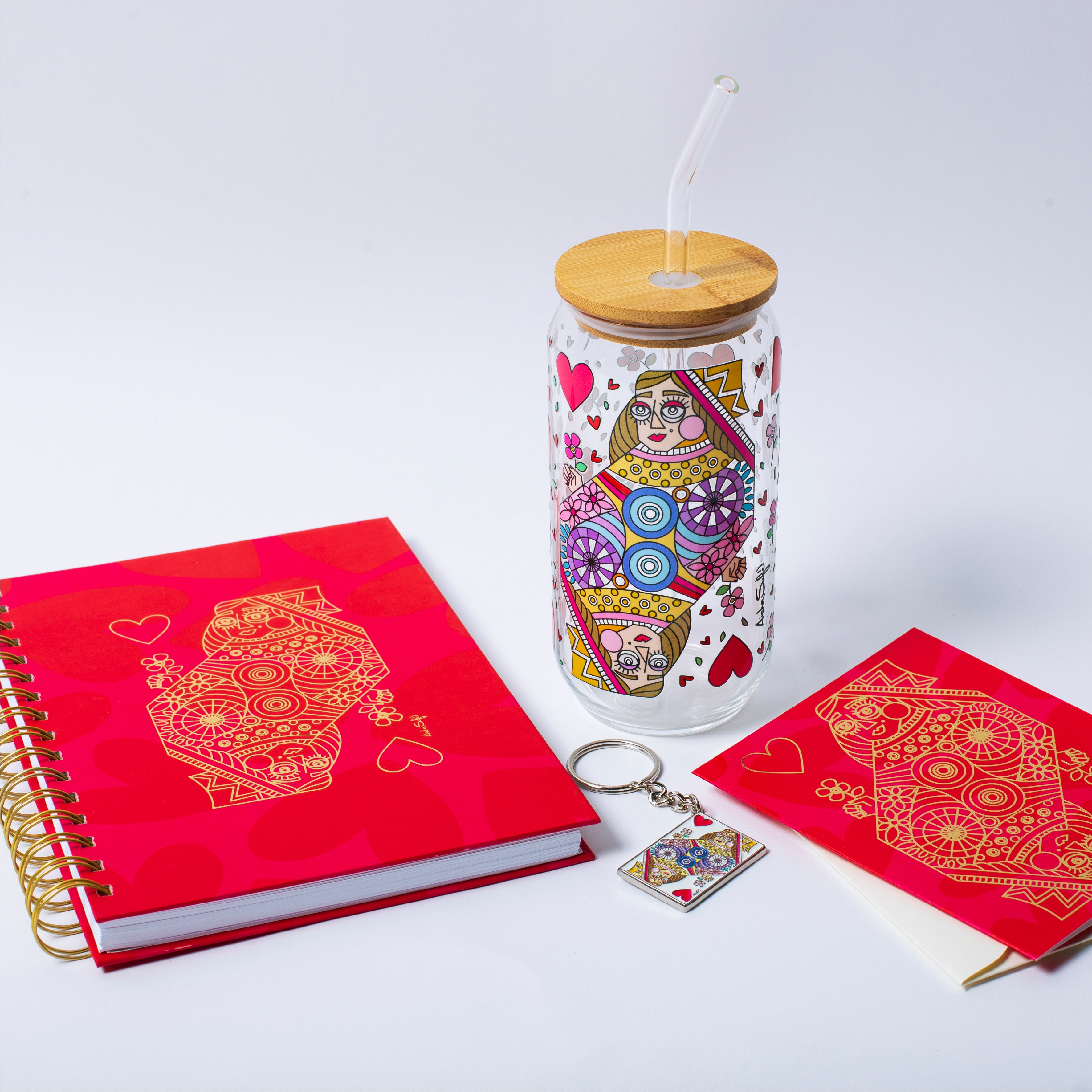 Llavero card  Reina de Corazones